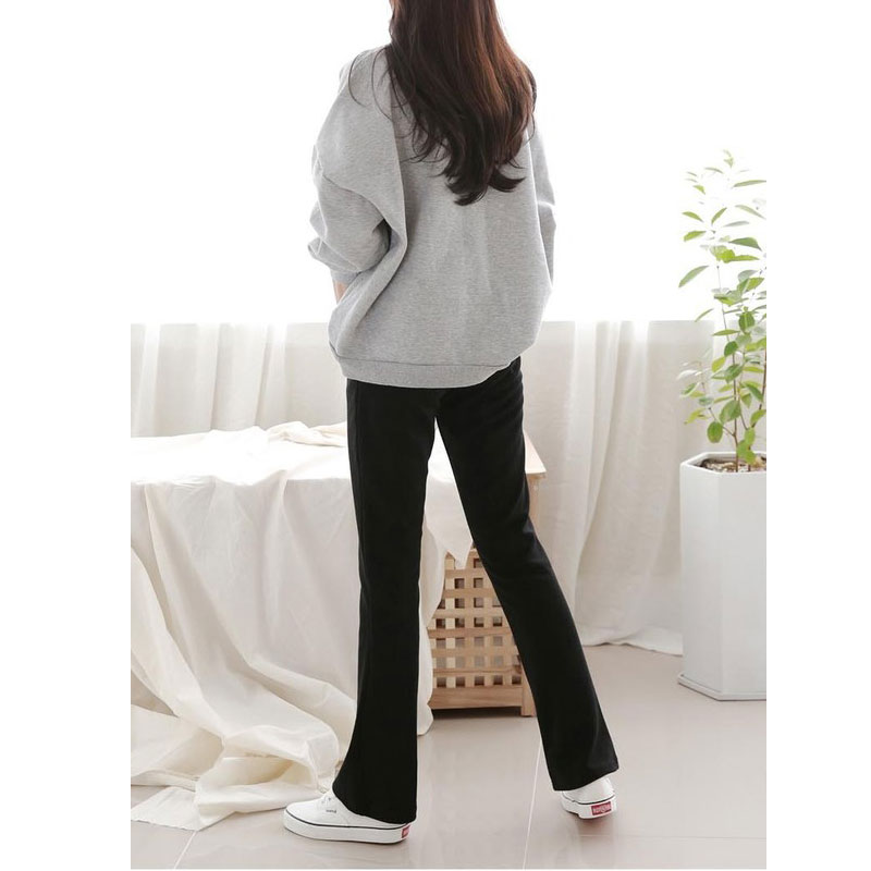 スウェットパンツ ブーツカット・ピンタック・パンツ ポケット付き 無地 ウエストゴム＆紐付き 2type[裏起毛・起毛無]