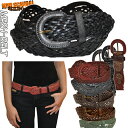 【送料無料】編み込みベルト 本革 メッシュベルト ラメ レザーBelt レディース【MESH BELT】