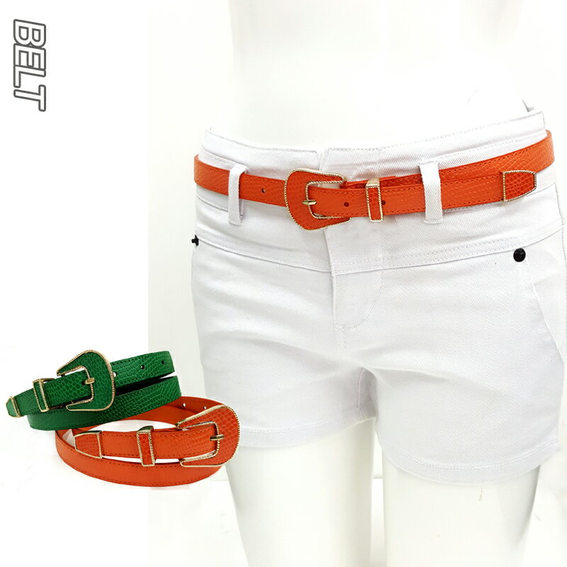 ベルト 細ベルト 型押し Belt カジュアル レディース