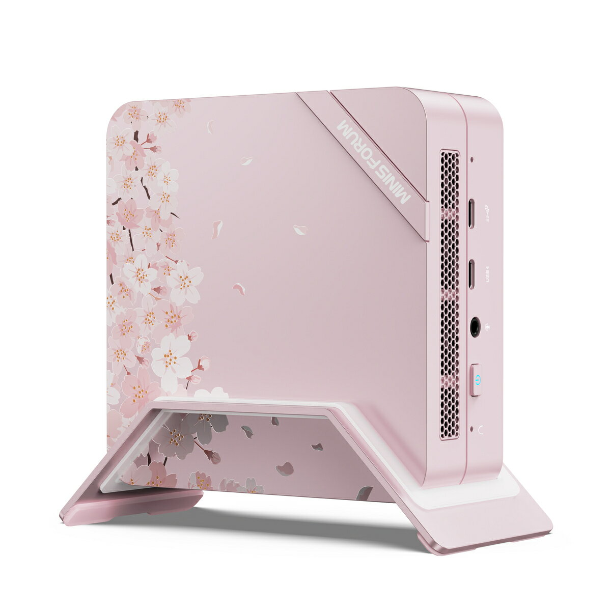 【クーポン発行中！】Venus Series UM773SE MINISFORUM ミニPC 桜柄 UM773SE-16-512GB-W11Pro AMD Ryzen™ 7 7735HS USB4 DDR5-4800 メモリ：16GB SSD：512GB PCIe4.0 SSD Wi-Fi6 BT5.2 ミニズフォーラム デスクトップパソコンのサムネイル