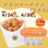 ミニストップ 公式ショップ 3袋 1.2kg クランキーチキンうま塩味 セットS ［冷凍食...