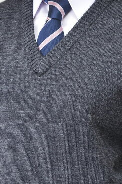 【男女兼用】Vネックセーター(ウール混)紺・黒・チャコールグレー スクールニット スクールセーター SCHOOL scene スクールシーン 学生 セーター スクール 丸洗いOK/静電防止/肩伸び防止/毛玉が出にくい/速乾