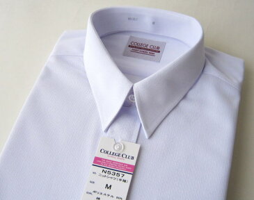 女子スクールシャツ 半袖ニットシャツ 制服/ワイシャツ/レギュラーカラーシャツ/COLLEGE CLUB/カレッジクラブ/女の子/制服/ブラウス