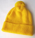 通学帽子　黄色ニット帽子/交通安全帽子/小学生定番/スクール帽子