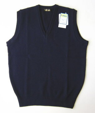スクールVベスト(アクリル70%・ウール30%) Fashioner 120 130 140 150 S M L LL 3L 4Lサイズ/ネイビー・紺/学生/ウォッシャブル/高校生/中学生/小学生/ジュニア/男子女子/男女兼用/ファッショナー