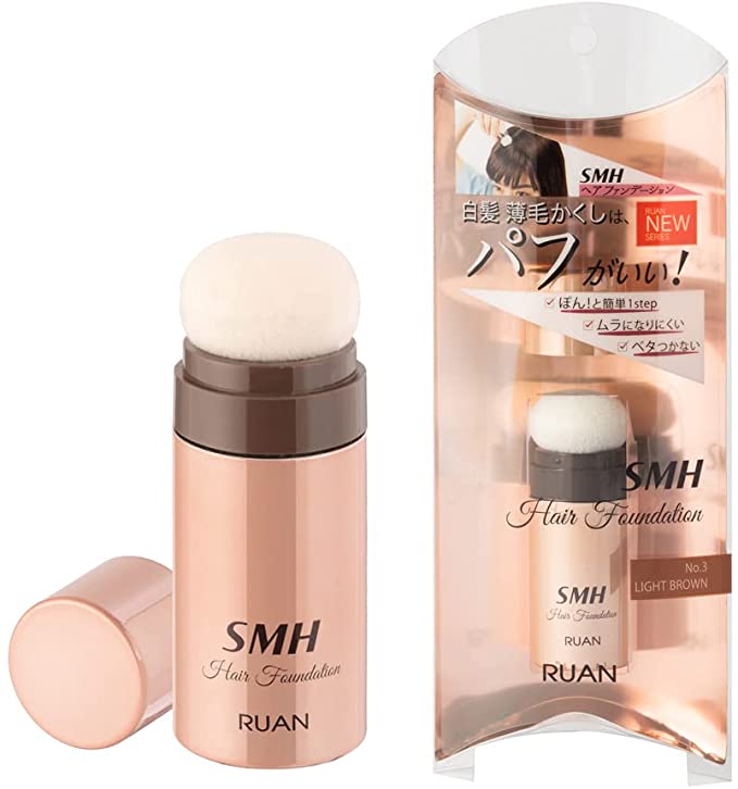 SMH スーパーミリオンヘアー ヘアファンデーション スティックタイプ （ライトブラウン）(3g)　白髪隠し 白髪染め ヘアファンデ 白髪カバー 髪のファンデーション 生え際 つむじ ルアン RUANのサムネイル