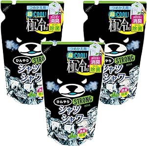 ひんやりシャツシャワー ストロングミント 400ml 詰め替え用3個セット