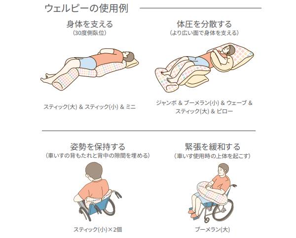 アルファプラウェルピー スティック小 PC-WM-S2[クッション][抱き枕][快眠][リラックス][枕][ビーズ][床ずれ防止] [3]