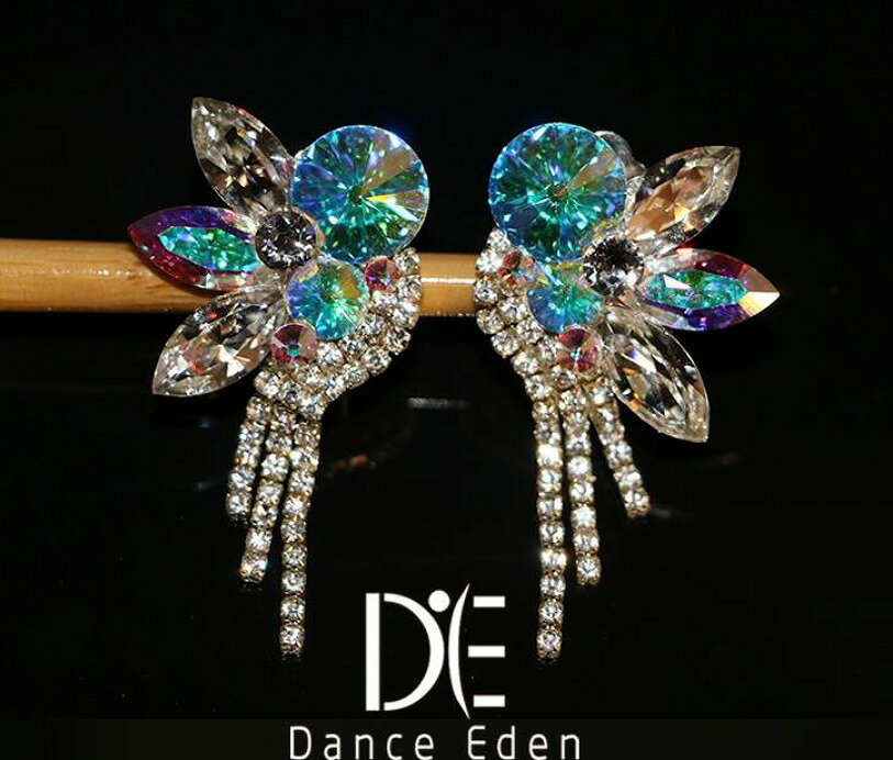 【即日発送】イヤリング 社交ダンス 競技ダンス クリップ式 アクセサリー ジュエリー パーティー ダンス ダンス衣装 舞台 Shanze