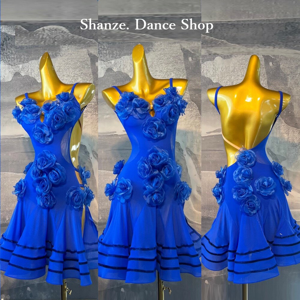【サイズオーダー】ダンスドレス 競技ダンス 社交ダンス ドレス YUANMEI オーダードレス セミオーダー ..