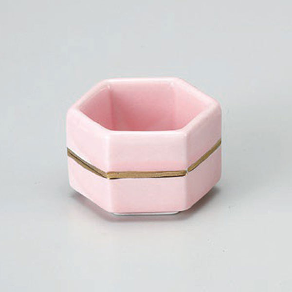 ピンク六角珍味 和食器 珍味 強化 業務用 約5cm 和食 和風 先付 小鉢 小 ミニ鉢 前菜 珍味入れ 付出し 松花堂 弁当 花籠膳 おせちのサムネイル