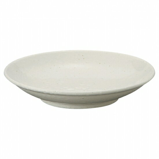 中華粉引 麺皿小 中華食器 丸皿（M） 業務用 日本製 磁器 約21.1cm 単品メニュー用 定食用皿 中華皿 プ..