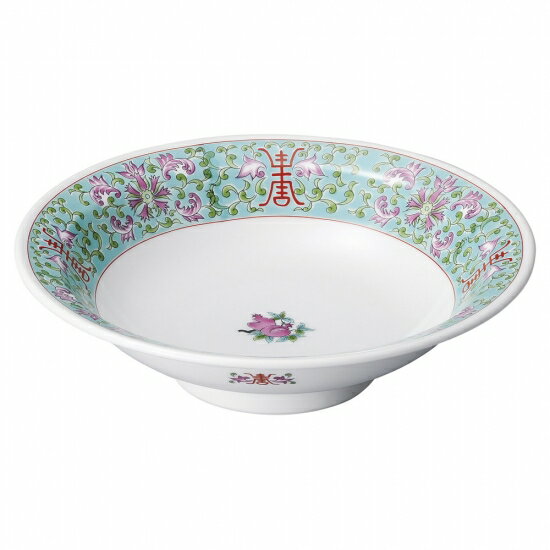 緑彩宝華 丸8.0高台皿 中華食器 丸高台皿 業務用 日本製 磁器 約24.5cm 大き目 大盛り 中華皿 天津飯 中華飯 マーボー飯 定番 おしゃれのサムネイル