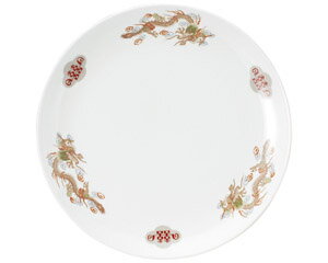 金彩竜 10吋メタ皿 中華食器 丸皿（M） 業務用 日本製 磁器 約26cm 単品メニュー用 大皿 中華皿 プレー..