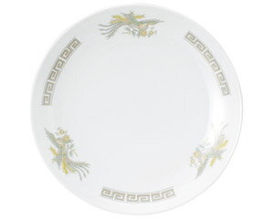 雷門鳳凰 8吋メタ皿 中華食器 丸皿（M） 業務用 日本製 磁器 約21cm 単品メニュー用 定食用皿 中華皿 ..