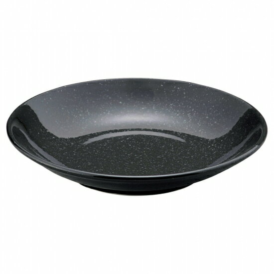 ニューアジアン 21cm 深皿 黒 中華食器 丸皿（M） 業務用 日本製 磁器 単品メニュー用 定食用皿 中華皿..