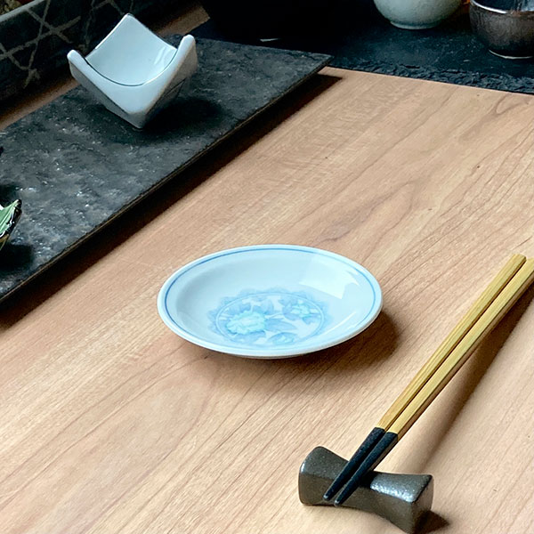 三色牡丹 3.0丸皿 中華食器 小皿・タレ皿 業務用 日本製 磁器 約10cm たれ皿 餃子...