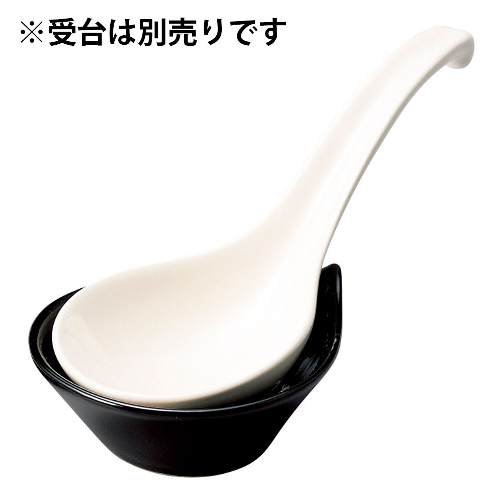 白おたま 萬古焼 和食器 レンゲ（鍋用） 業務用 約19cm 和食 和風 鍋料理 宴会 会席料理 旅館 新年会のサムネイル