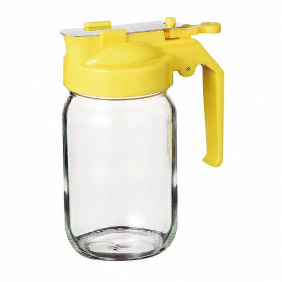 ハニーボトル 240 イエロー ガラス カスター＆ディスペンサー 業務用 約59（最大80）mm
