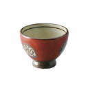朱巻錆点紋高台碗 和食器 一服碗・ゆったり碗・汲み出し 業務用 約10.8×8.2cm 和風 和菓子屋 和カフェ お茶 スープ デザート コーヒー サラダ