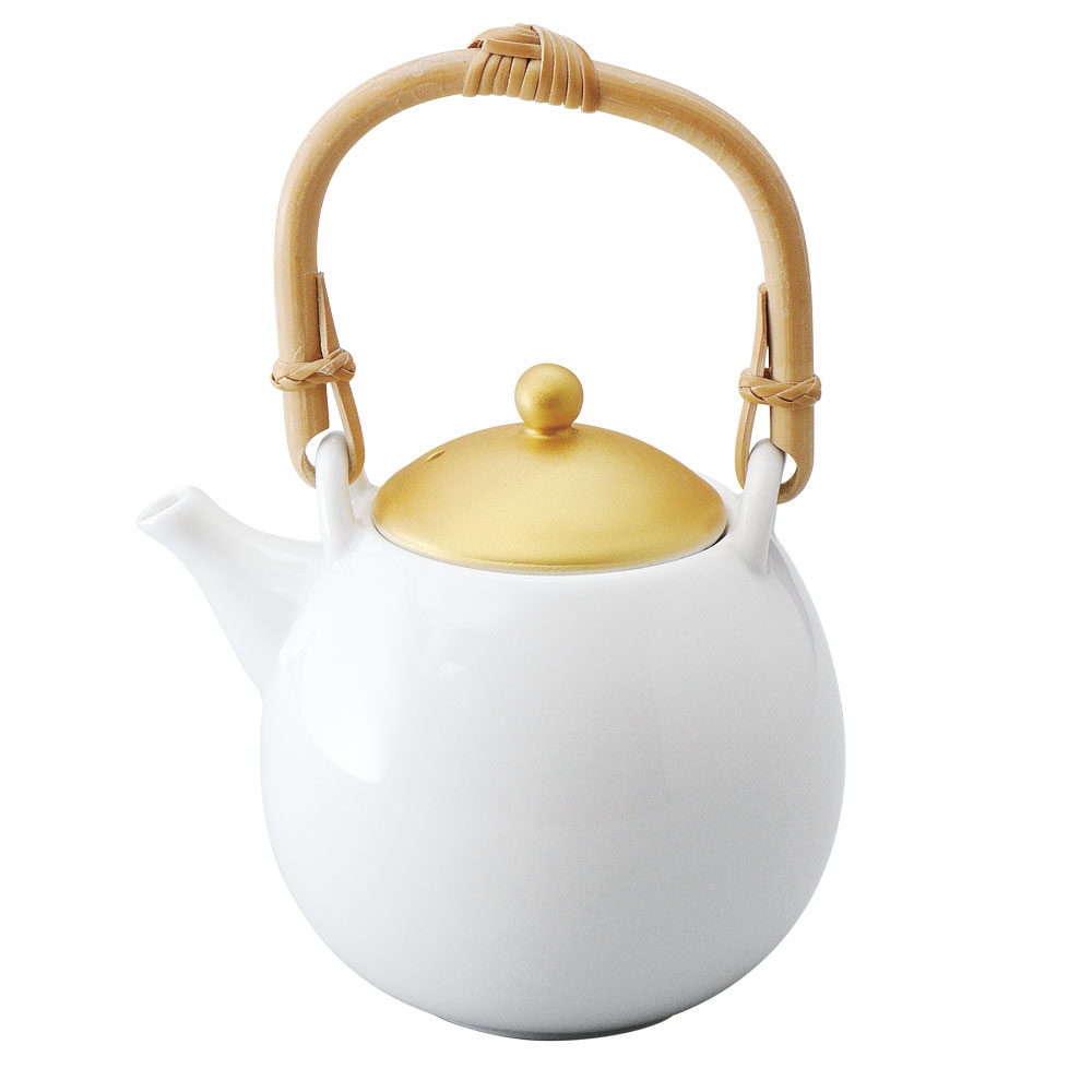 金彩玉土瓶（カゴアミ付） 約13cm 和食器 土瓶（小） 業務用