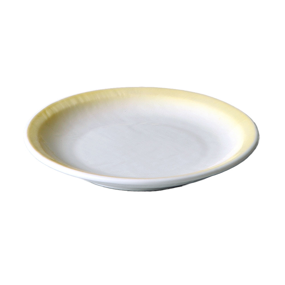 カラコレリム付4.5丸皿 黄色 和食器 フルーツ皿・銘々皿・取皿 業務用 約13.4cm 在庫処分品 数量限定 セール minnano-souko-10031081 業務用食器専門 みんなの倉庫 パッケージ画像
