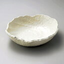 白地うず潮9号盛鉢 萬古焼 和食器 大鉢 業務用 約27.5cm 和食 和風 鉢 盛鉢 サラダバー 総菜 おばんざい 和食レストラン サラダ 揚げ物 煮物