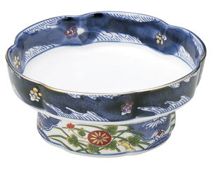 古伊万里 高台刺身鉢 和食器 刺身鉢・向付 業務用 約16cm 中鉢 刺身 刺身皿 さしみ お造り 料亭 小料理屋 会席料理 食堂 単品メニュー 本格 高級 寿司店 旅館 人気 おしゃれのサムネイル