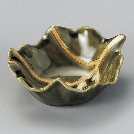 織部葉型小付 和食器 小付 業務用 約11.8cm 和食 和風 前菜 高級 料亭 小鉢 小 和え物 酢の物 珍味 会席料理 懐石料理 ジュレ