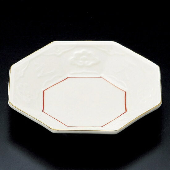 朱金線八角皿 和食器 松花堂パーツ 業務用 約12cm 和食 和風 御膳 旅館 和食レストラン 小料理屋 刺身 天ぷら 煮物 酢の物 和え物