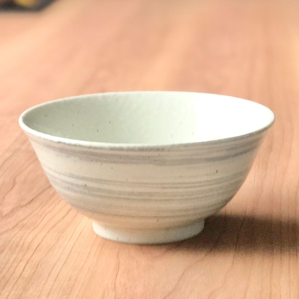 渦粉引グレー茶漬碗 和食器 ライス丼・茶漬 業務用 約15cm 和食 和風 ご飯茶碗 どんぶり 小料理屋 料亭 ひつまぶし うな茶漬け