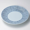 タコ唐草9号皿 有田焼 和食器 丸皿(大) 業務用 約28cm 和食 和風 ランチ とんかつ定食 主菜