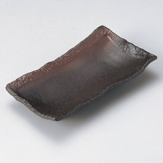炭化土渕砂目備前風焼物皿 和食器 焼物皿 業務用 約23.5cm 和食 和風 焼魚 串物 揚げ物 創作料理 焼肉店 おにぎり 焼き鳥 天ぷら