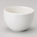 白釉コロコロ碗 和食器 一服碗・ゆったり碗・汲み出し 業務用 約10.5×7.3cm 和風 和菓子屋 和カフェ お茶 スープ デザート コーヒー サラダ