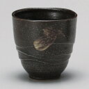 さざ波湯呑黒 和食器 長湯呑 業務用 約7.7×7.7cm 和食 和風 とんかつ屋 定食屋 食堂 うどん屋 蕎麦屋 和食レストラン 居酒屋 割烹 寿司屋