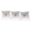 ピンク吹ウェーブ三品鉢 和食器 仕切皿(2品皿・3品皿) 業務用 約21.7cm 和食 和風 焼肉店 たれ ニンニク 岩塩 お通し 漬物 前菜 小料理屋 懐石料理 プレート