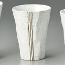 モダン手折タンブラー 白 和食器 フリーカップ 業務用 約8×10.5cm 和バル 喫茶店 アイスコーヒー 居酒屋 和風ダイニングバー コーヒーフロート 和風 パフェ アイスティー