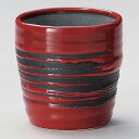 赤釉刷毛目ロックカップ 和食器 ロックカップ 業務用 約8×8.5cm 焼酎ロック 梅酒ロック 杏仁豆腐 ダイニングバー プリン 居酒屋 割烹 懐石料理 料亭 ...