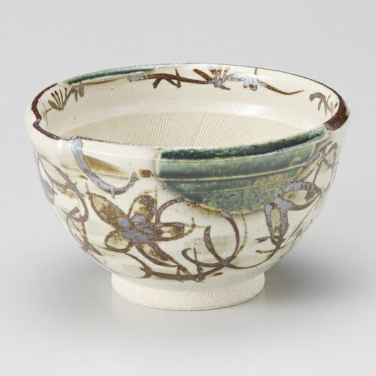 織部鉄仙花六寸深口スリ鉢 和食器 すり鉢関連 業務用