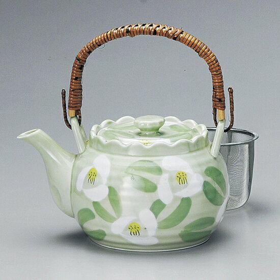 緑山茶花六兵ェ8号土瓶 有田焼 和食器 土瓶（大） 業務用 約1,300cc 社員食堂 寿司屋 和食 うどん屋