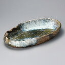 焼〆ビードロ10.0小判鉢 信楽焼 和食器 大鉢 信楽焼 業務用 約30cm 和食 和風 鉢 盛鉢 総菜 おばんざい サラダ 揚げ物 煮物 刺身 盛り合わせ