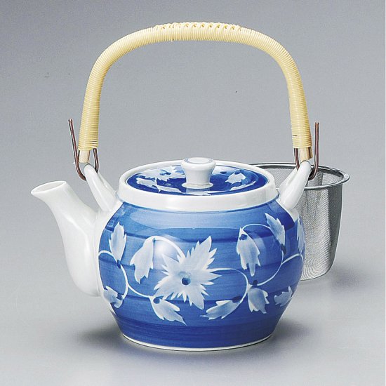 呉須巻蔦U付6号土瓶 有田焼 和食器 土瓶（小） 業務用