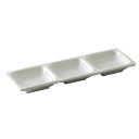 白マット三品皿 和食器 仕切皿(2品皿・3品皿) 業務用 約27.3cm 和食 和風 焼肉店 たれ ニンニク 岩塩 お通し 漬物 前菜 小料理屋 懐石料理 プレート
