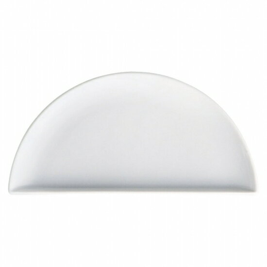 白磁半月皿 洋食器 楕円・変形プレート（S） 業務用 約19.2cm 白 前菜皿 イタリアン カフェ 食洗器対応 おしゃれ オシャレ モダン シンプル 人気 半月プレート 皿 食器