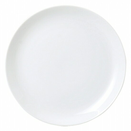 レーラホワイト 9.5吋メタ皿 白い器 洋食器 丸型プレート（M） 業務用 約24.3cm 丸皿 中皿 洋食 白いお皿 カレー皿 パスタ皿 モダン カフェ イタリアン ホテル おしゃれ 洋皿 モダン シンプル