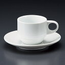 白スタックデミタス碗皿 洋食器 カップ&ソーサー デミタス 業務用 エスプレッソ シンプル ミニカップ デミタスコーヒー 洋風 珈琲屋 パン屋 ベーカリーカフェ...