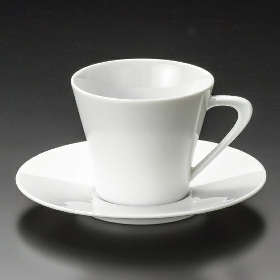 白磁ホルンコーヒー碗皿 洋食器 カップ＆ソーサー コーヒー 業務用 喫茶店 珈琲屋 カフェ ケーキ屋 花..