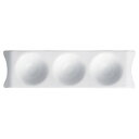 白磁ディンプルプレート3品 白い器 洋食器 仕切プレート 業務用 約27.5cm ビュッフェ 仕切皿 おしゃれ 前菜 角皿 カフェ ランチプレート
