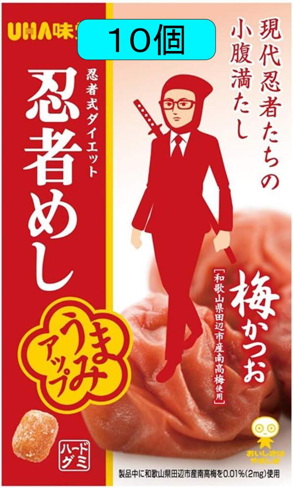 味覚糖 旨味シゲキックス忍者めし梅かつお味 20G×10袋