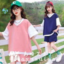 韓国子供服 女の子 セットアップ カジュアル 新作 夏服 キッズ スポーツウェア ジャージ 運動 通学着 上下セット 半袖Tシャツ+ショーツ レジャー 夏着 120-170